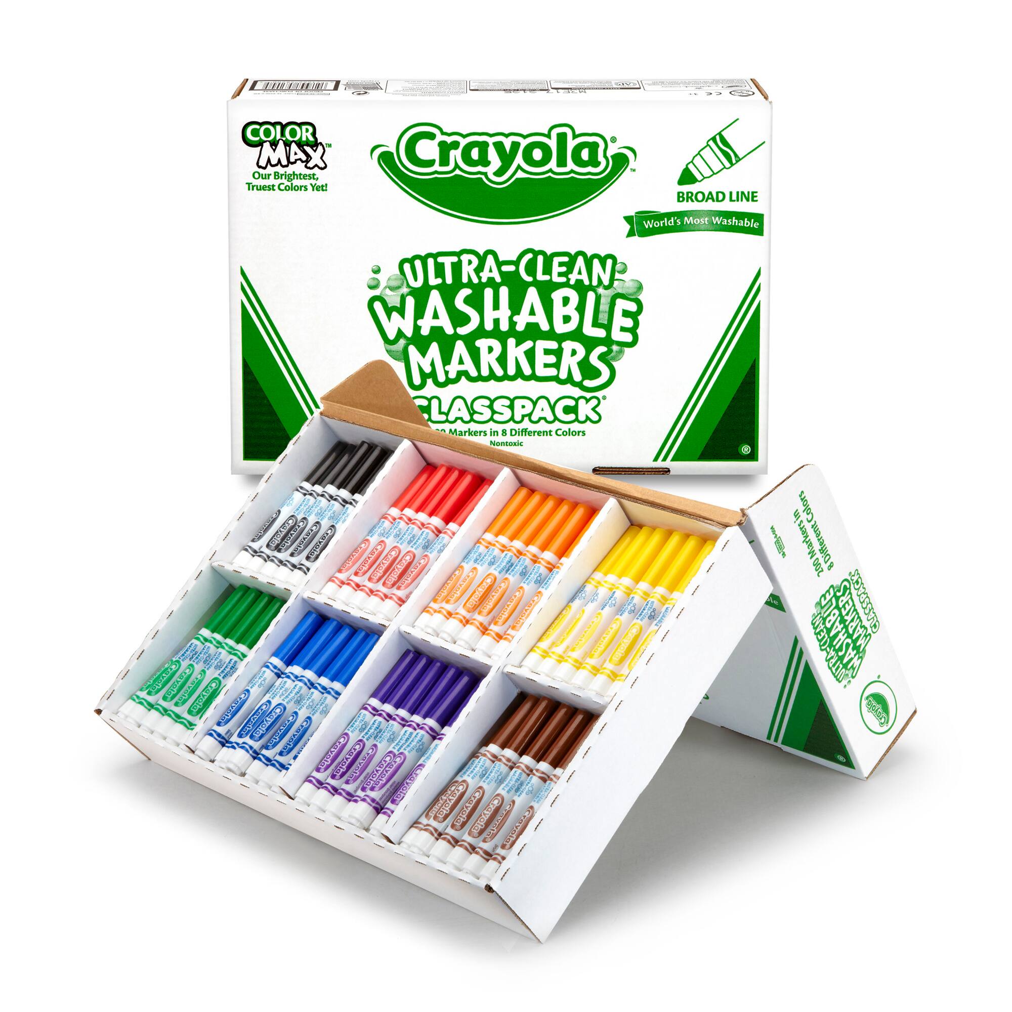 6 Packs: 200 ct. (1,200 total) Crayola® Classpack® Washable Formula Markers